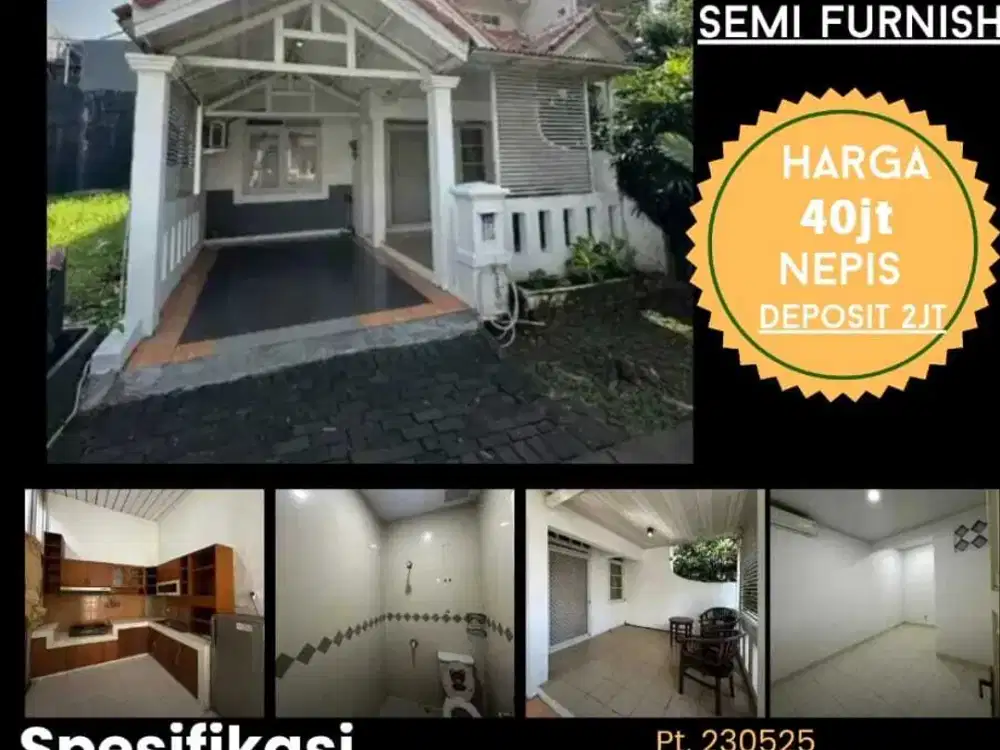 Di Sewakan Rumah Cantik Semi Furnish 40jt Nego. Kota Wisata Cibubur.