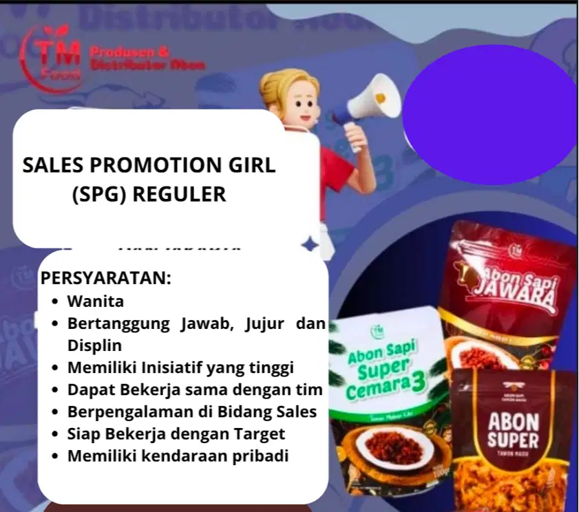 Sales Promotion Girl (SPG) Reguler
