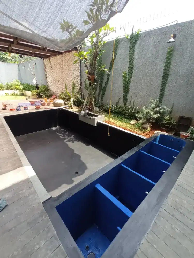 Jasa pembuatan kolam KOI minimalis dan natural terima Allin