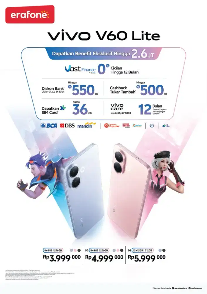 Open pre order Vivo V60 lite cukup DP 200k