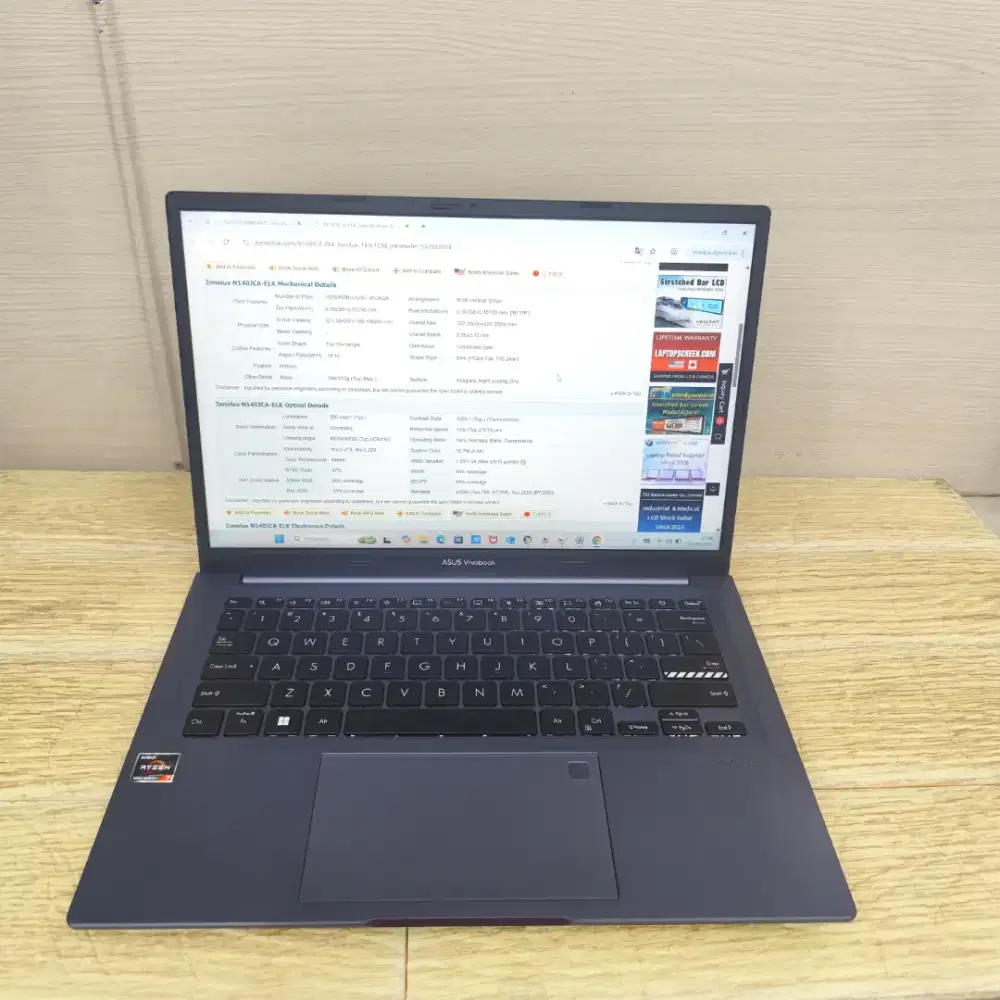 Laptop Asus VivoBook M1403QA AMD Ryzen 7 5800H Ram 16gb Ssd 512gb Ips