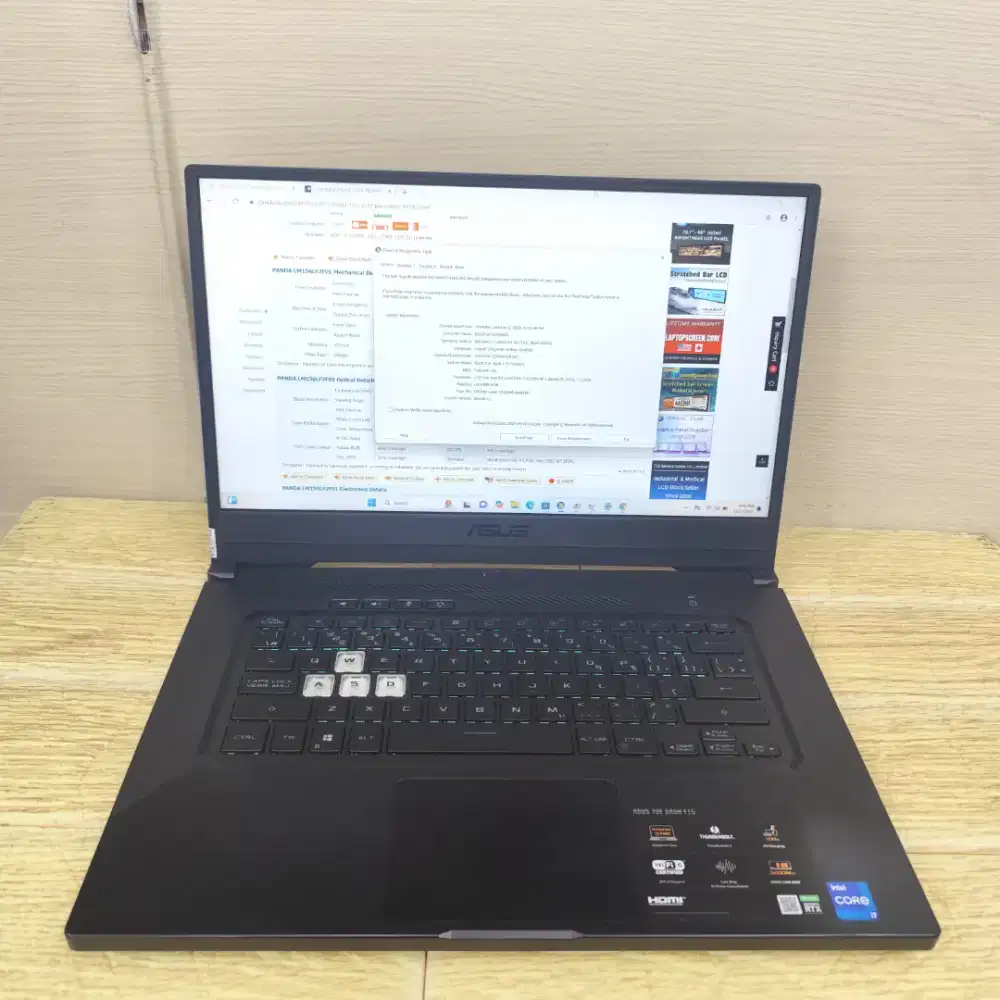 Laptop Asus Tuf Dash Fx516pe Core i7-11370h 16gb Ssd 1tb Rtx 3050 Ti