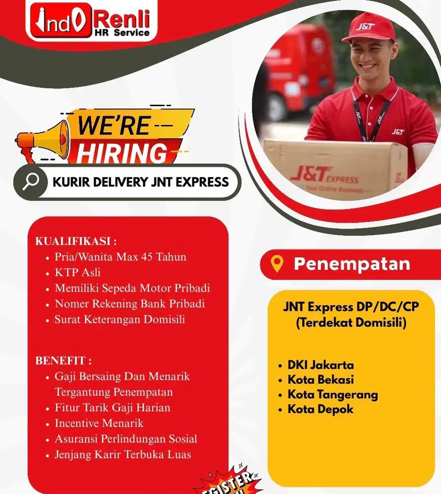 KURIR MOTOR JNT EXPRESS DEPOK