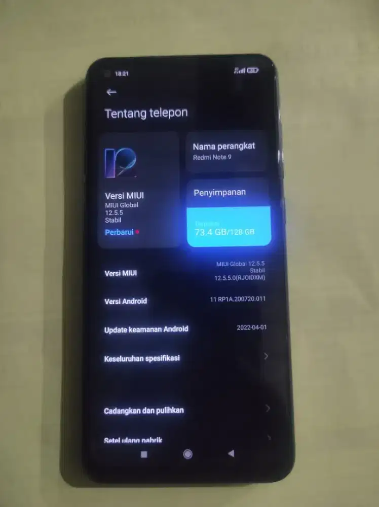 jual hp xiomi redmi note 9
