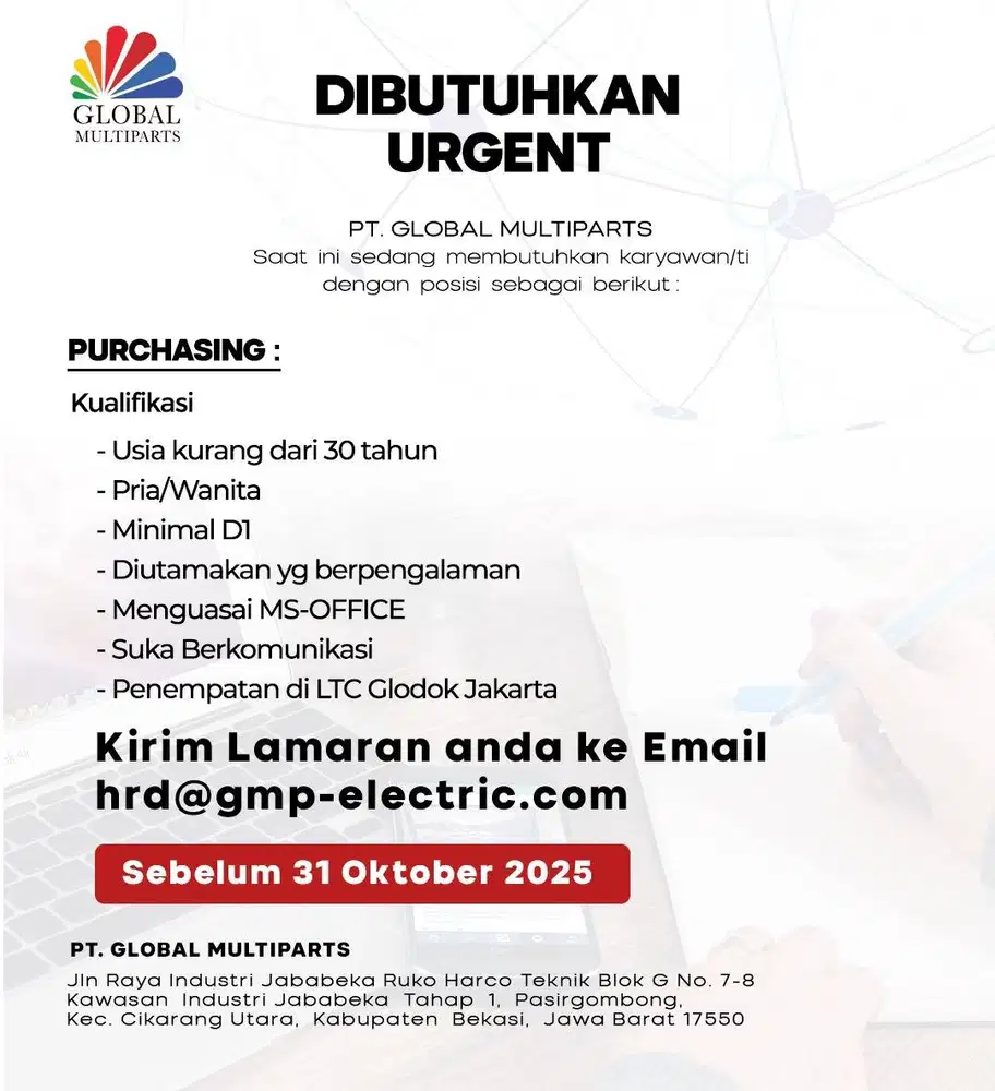DICARI STAF PURCHASING