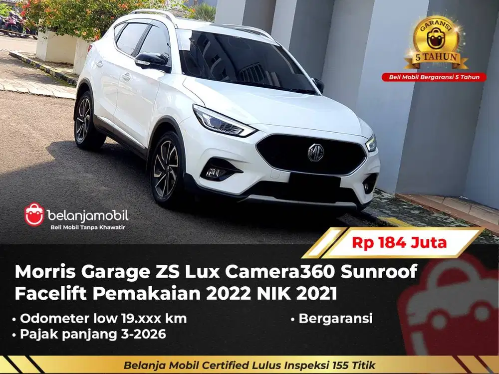 [ GARANSI 5TH ] MG Morris Garage ZS Lux Sunroof Facelift 2021/2022