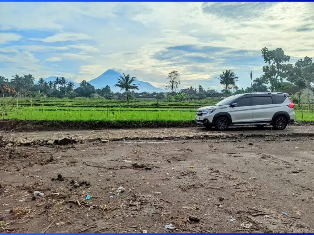 Tanah Jalan Pandowoharjo Palagan Tepi Sawah View Gunug