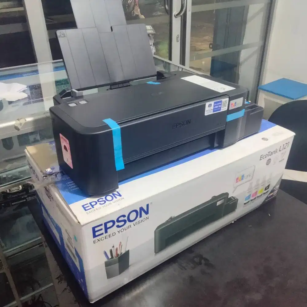 Printer Epson L121 like new beli baru belum dipakai, 0 cetakan