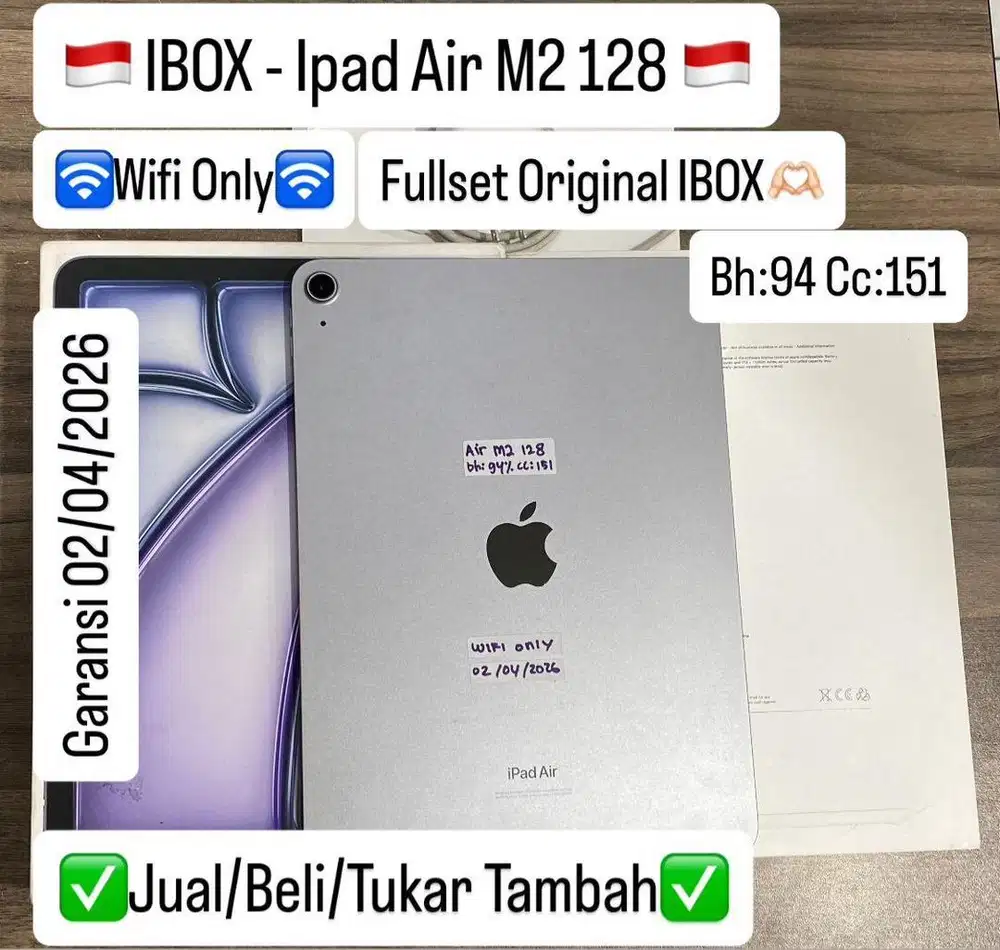 Ipad Air 128gb wifi olny 11 inch bisa di cicil 0%