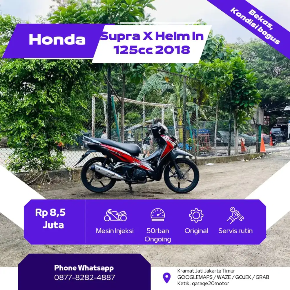 Honda Supra X Helm in 125cc Pgm_Fi 
Tahun = 2018