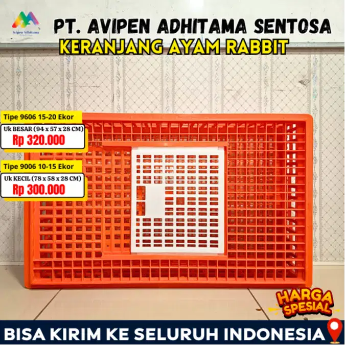 Keranjang Ayam Potong Broiler Plastik Merek Rabbit Jambi