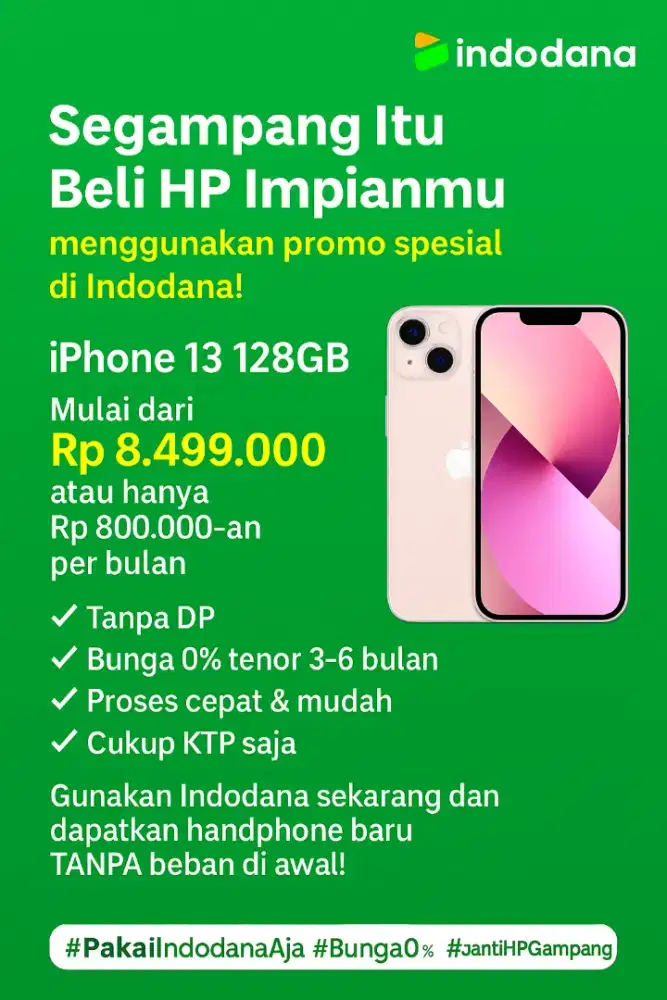 Promo cicilan tanpa kartu kredit iphone 13 128GB