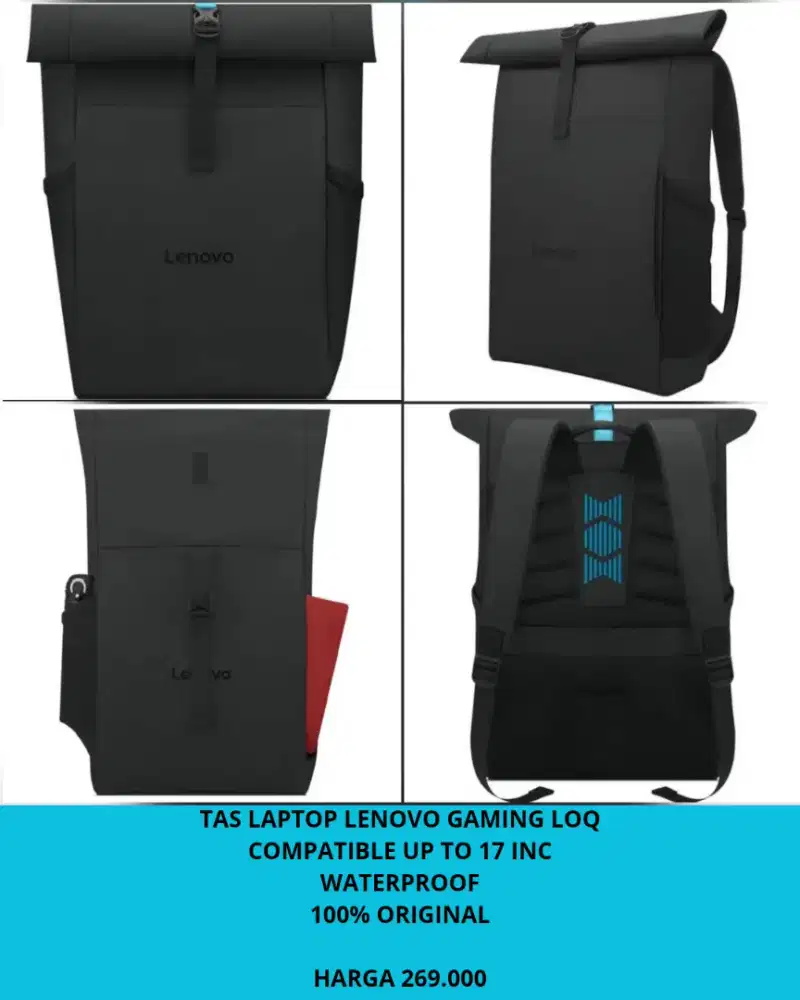 Tas BackPack Laptop Lenovo Gaming LOQ Original 100% waterproof