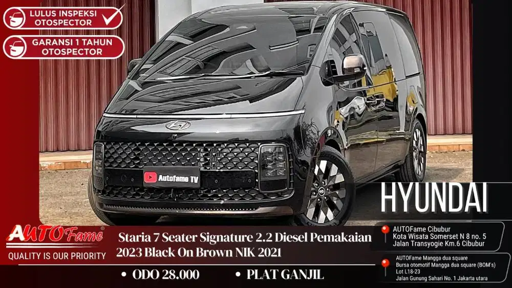 Hyundai Staria 7 Seater Signature 2.2 Diesel NIK 2021