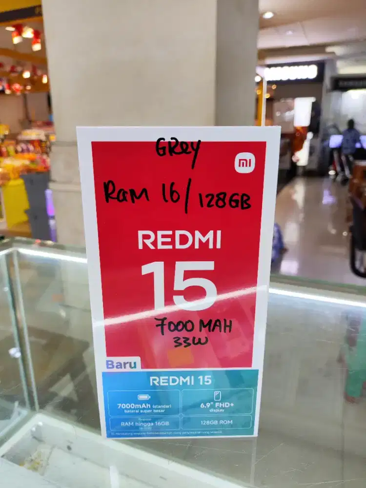 REDMI 15 RAM16 ROM128 (Snapdragon 685,NFC,Battery 7000mAh, Layar 6'9)