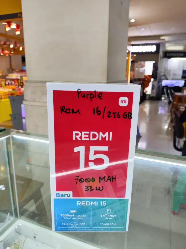 REDMI 15 RAM16 ROM256 (Snapdragon 685,NFC,Battery 7000mAh, Layar 6'9)