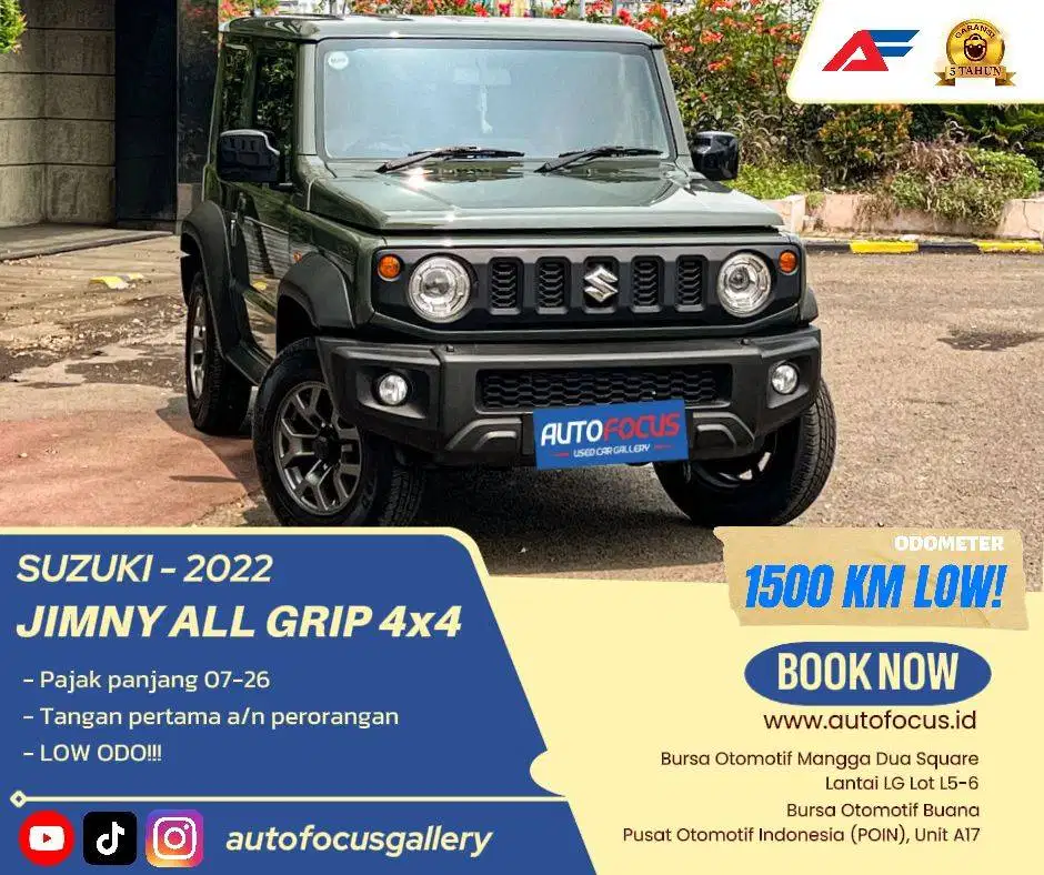 Tdp20JT Suzuki Jimny All Grip Pro 4x4 ( Full Option ) AT nik 2022