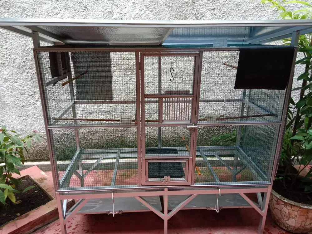 Kandang ternak koloni burung aluminium 60x150cm