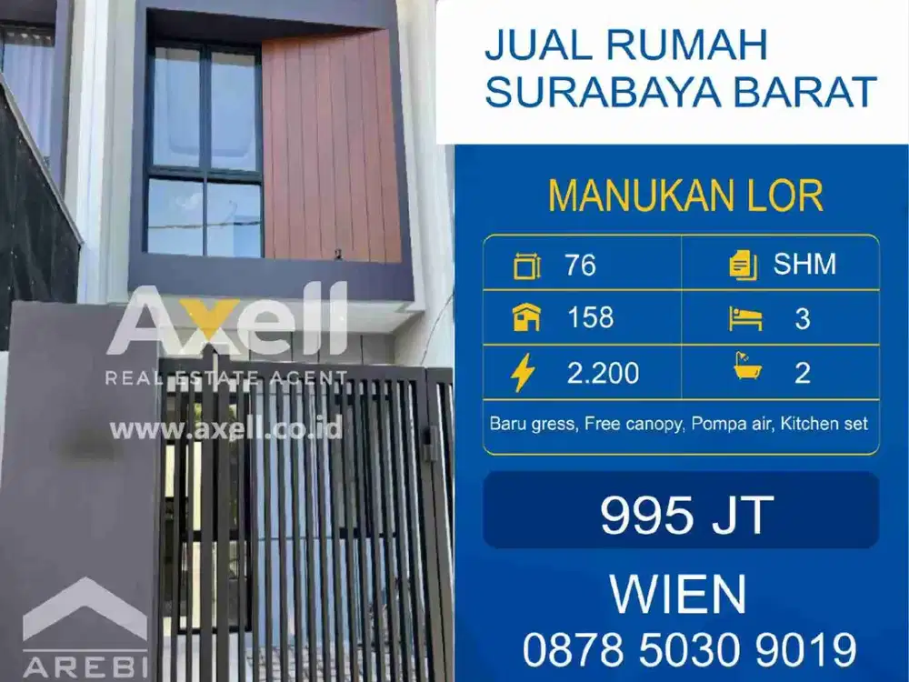 Rumah Baru Gress Manukan Lor Dijual