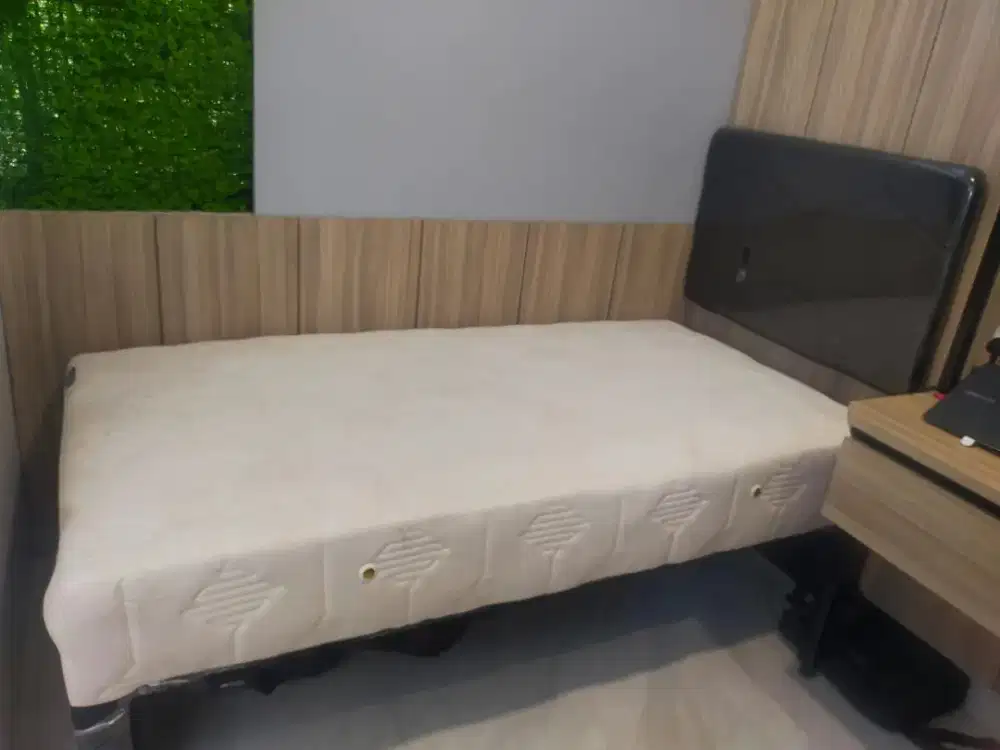 Ranjang kasur spring bed premium 100x200 lengkap sisa hotel capsul