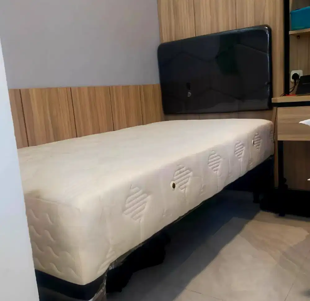 Ranjang kasur spring bed premium 100x200 lengkap sisa hotel capsul
