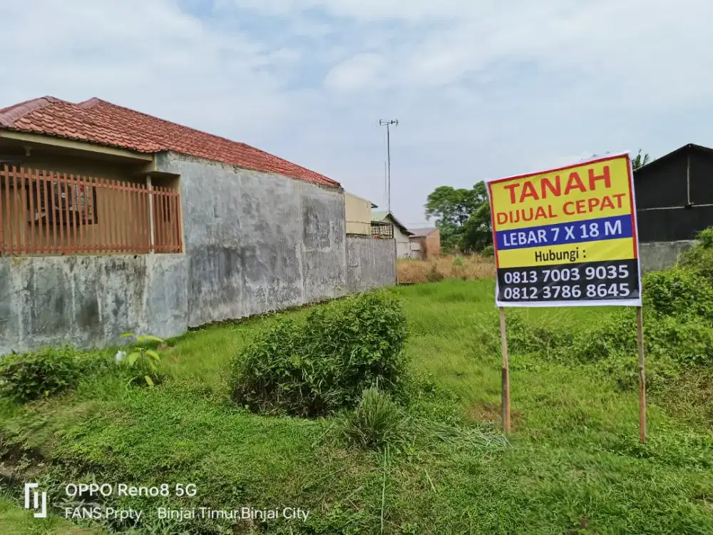 Tanah Darat Dijual Cepat Murah Banget Strategis Kota Binjai