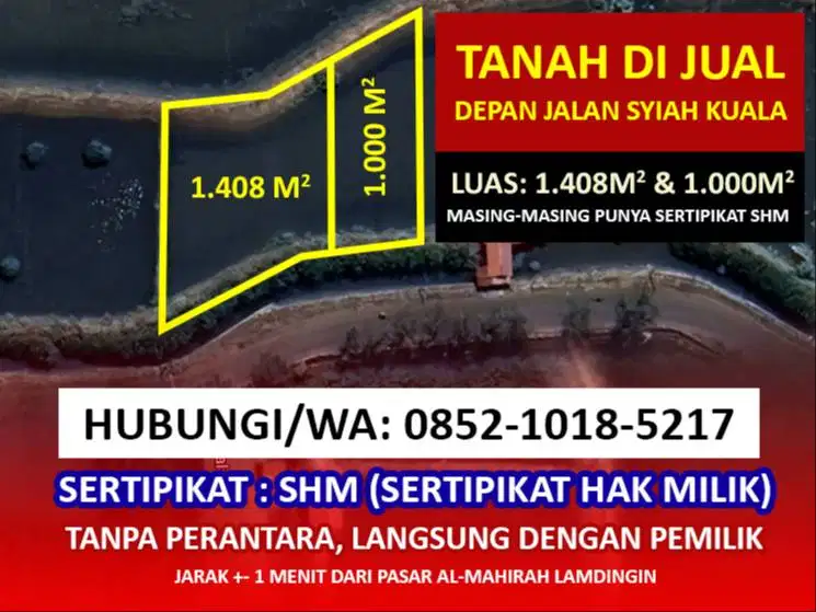 TANAH DI JUAL DEKAT PASAR AL-MAHIRAH KOTA BANDA ACEH