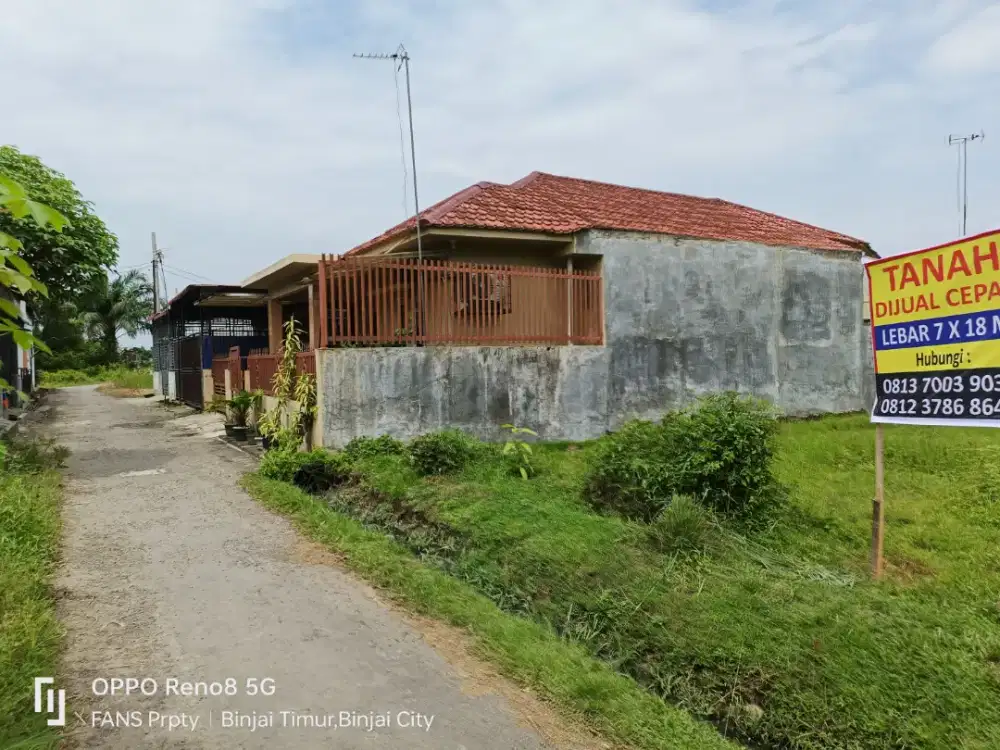 Dijual Cepat Tanah darat lebar 7x18m Cuma 80juta nego ditempat