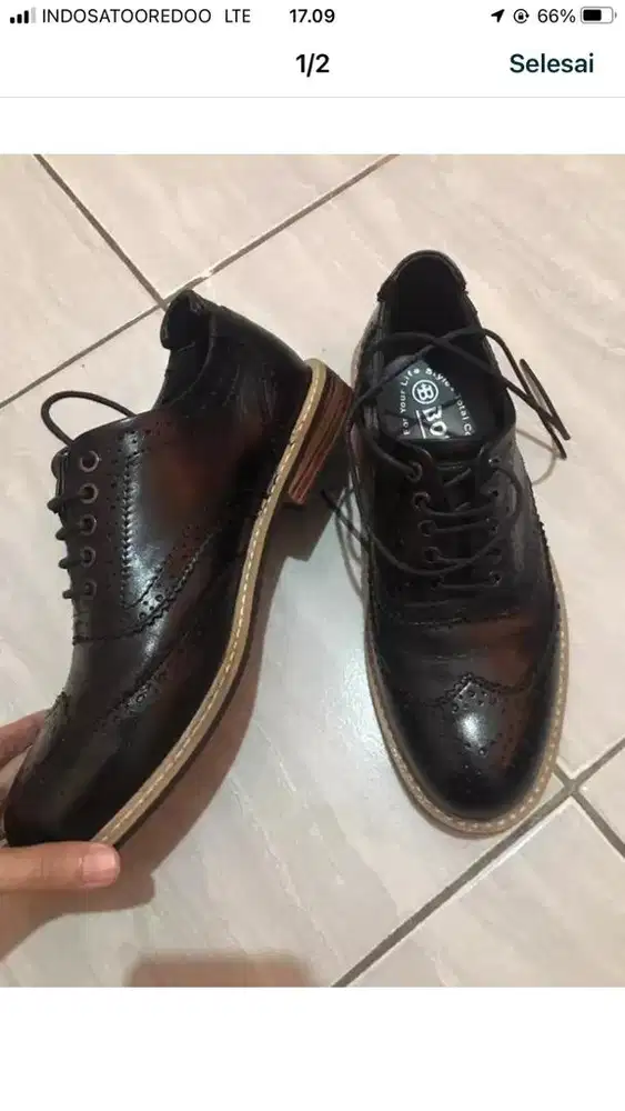 sepatu kulit asli