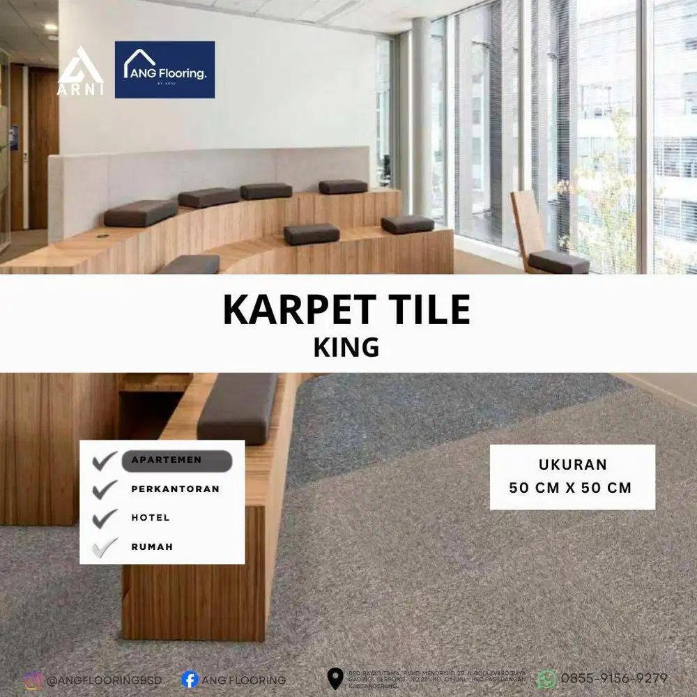 Karpet Tile SPO2 plain – Elegan, Praktis, & Tahan Lama