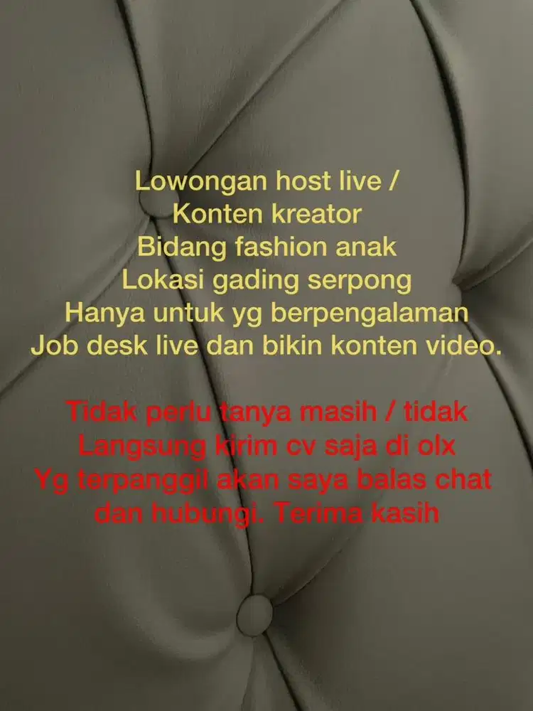 Host live / konten kreator