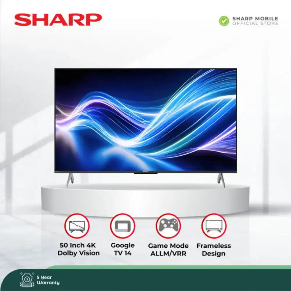 SHARP LED TV 50 inch 4K QLED Google TV 4T-C50HL6500I