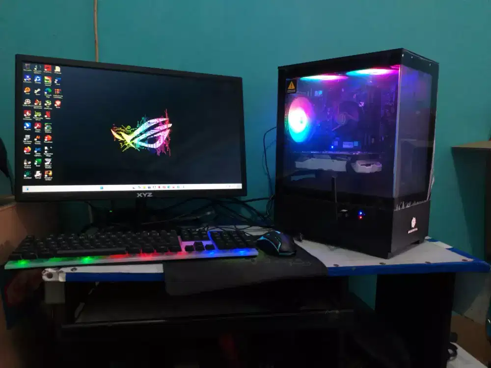 JUAL CEPAT PC INTEL I3 10105 RX580 8GB RAM 16GB 3200MHZ SSD NVME 256