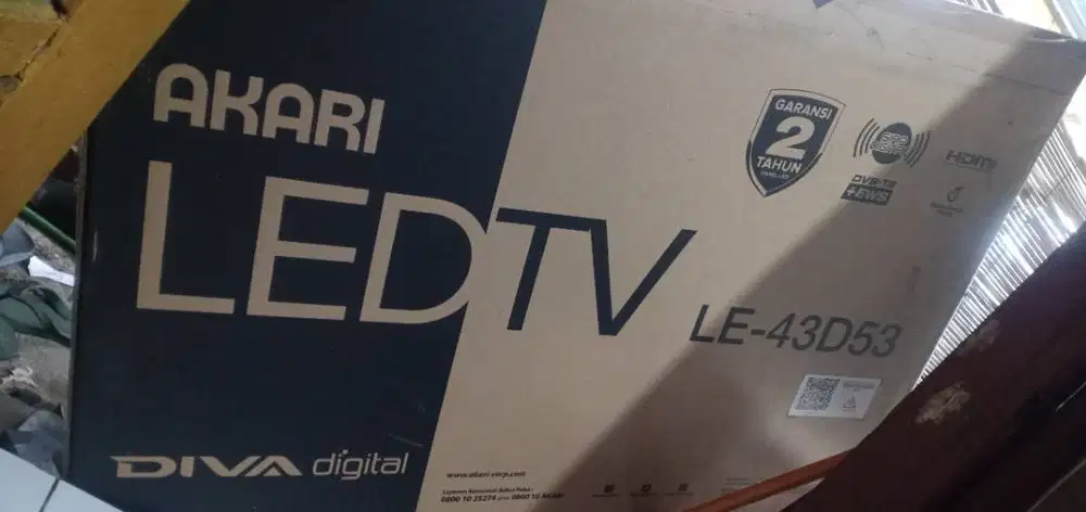 LED tv akari 43 Segel full set Normal jaya