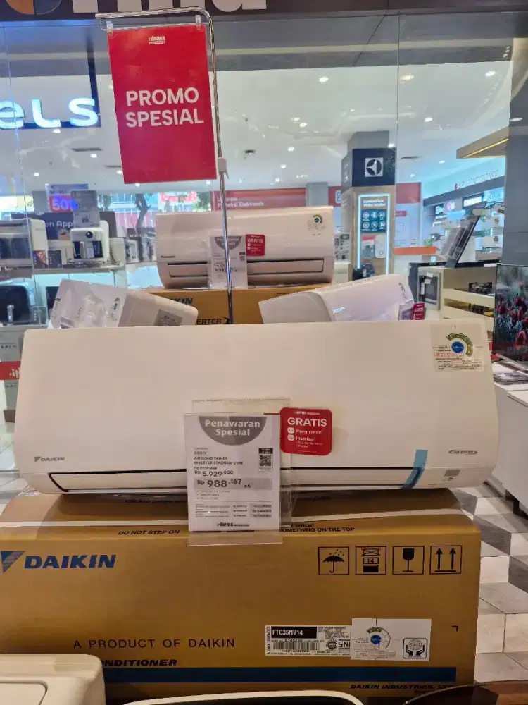 Daikin AC Inverter 1/2PK Promo Cicilan Bunga 0% 4 Bulan
