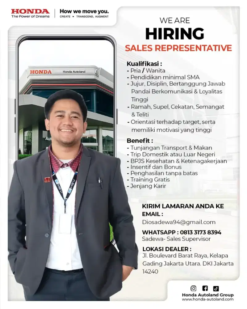 Dibutuhkan Sales consultan