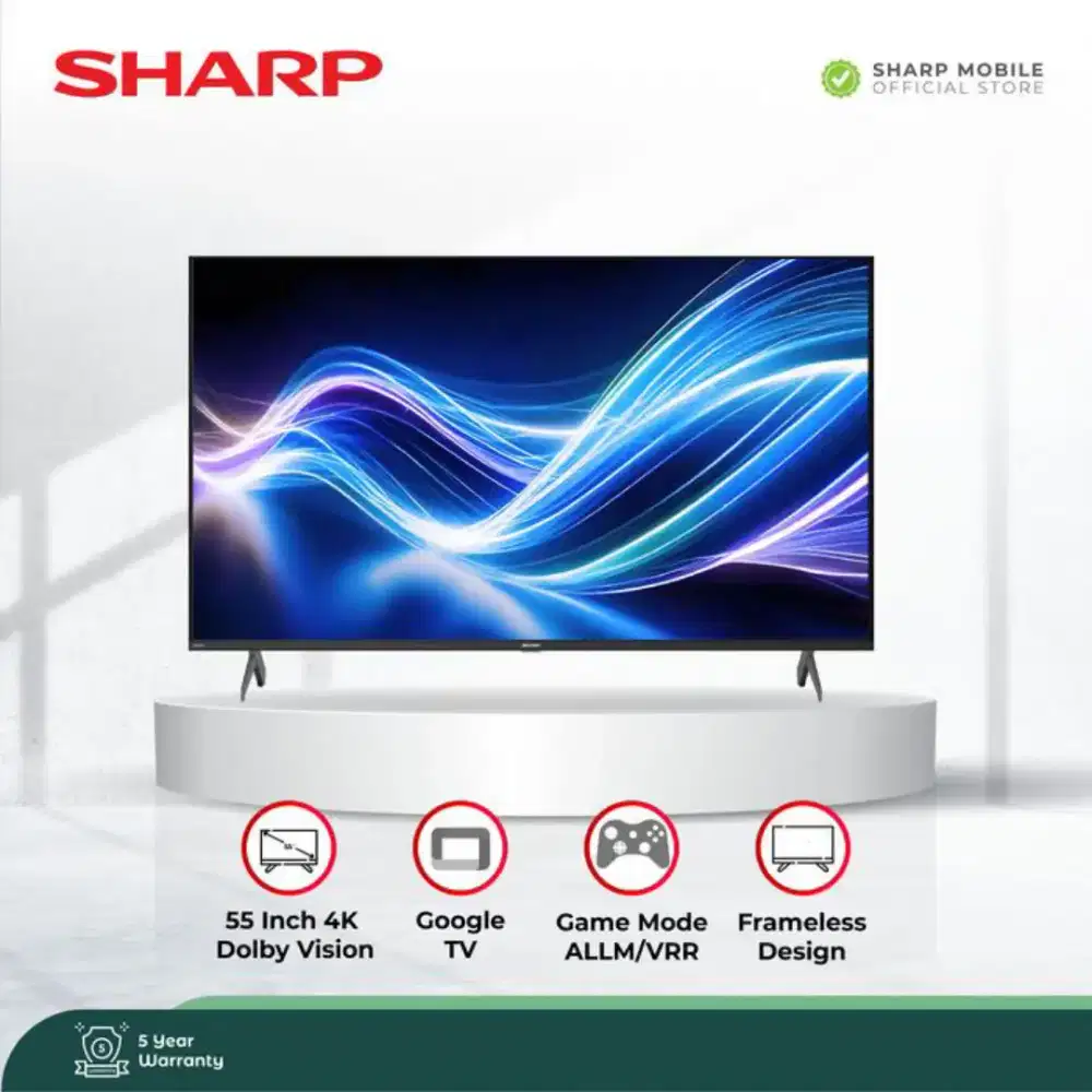 SHARP LED TV 55 inch 4K QLED Google TV 4T-C55HL6500I