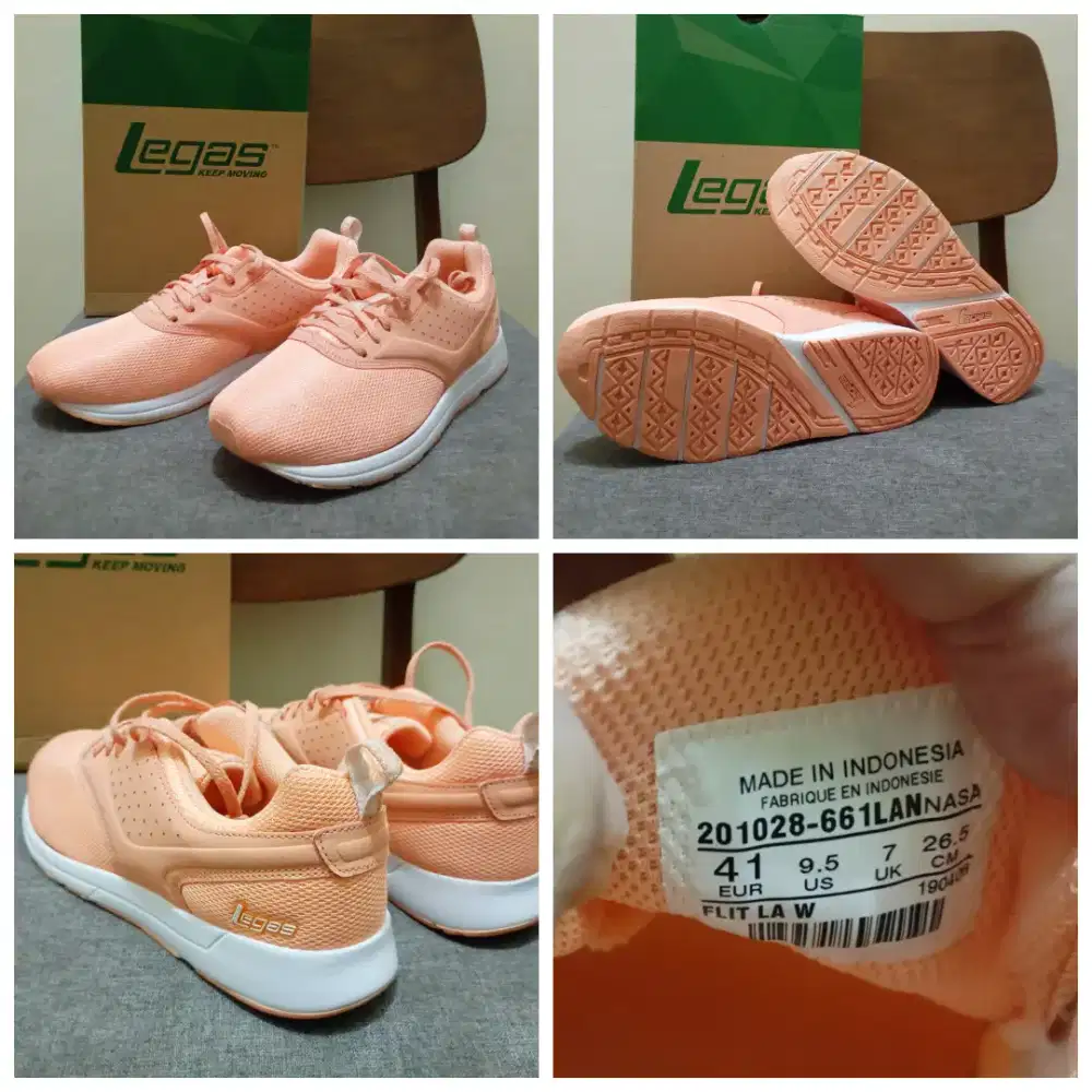 Sepatu Legas Peach Nestar White