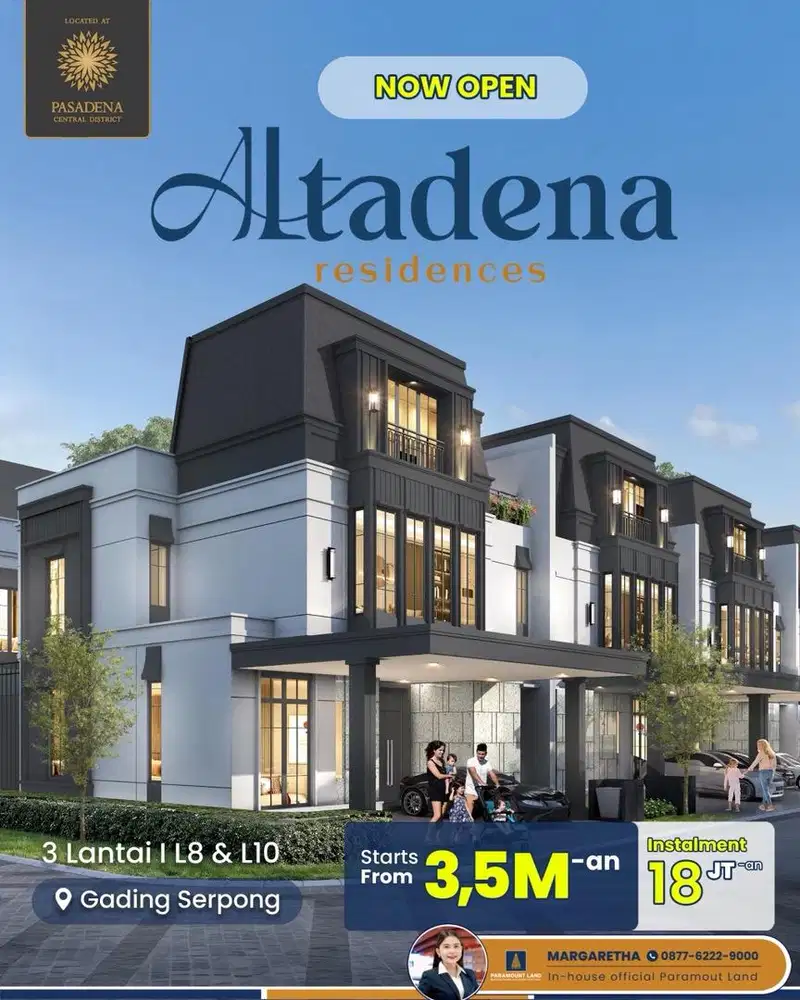 CLUSTER ALTADENA GADING SERPONG 3 LANTAI