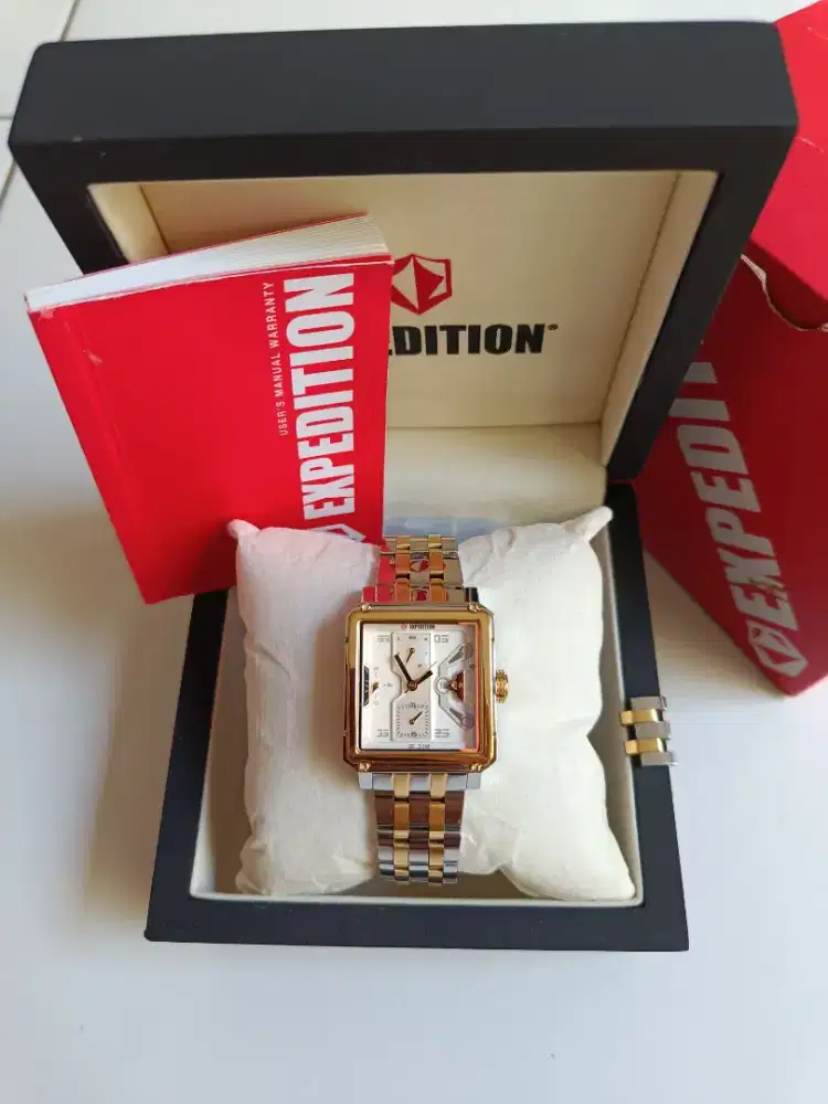 Jam expedition wanita E6695B original bekas fullset full link bagus