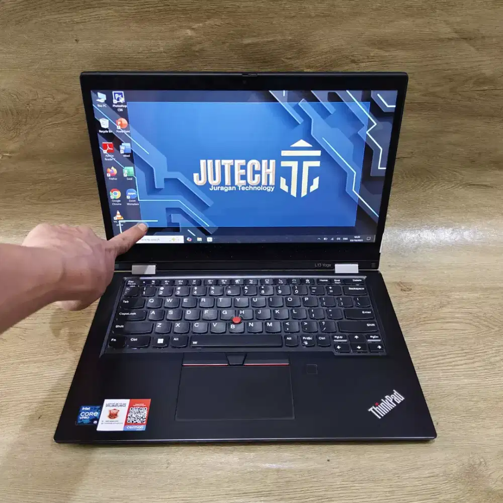 Laptop Lenovo Thinkpad touchscreen+layar lipat Core i5 Gen 11Ram 16GB