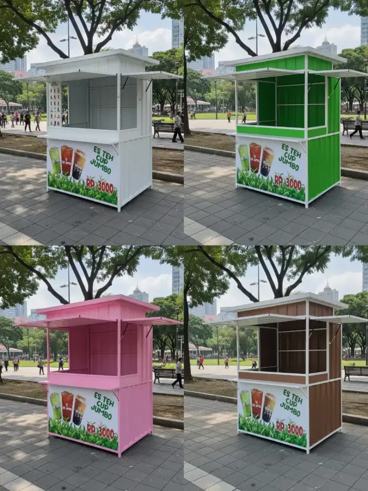 Booth container 150x100x200 4,5jutaan