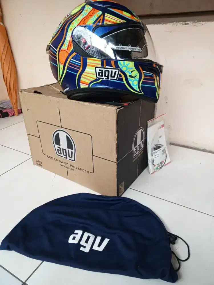 Helm Original AGV K3SV, edisi Valentino Rossi - lengkap box