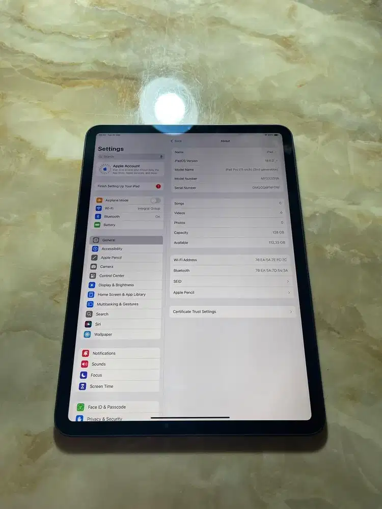 Ipad Pro 11 inch 2020 (2nd Gen) 128gb Wifi only Kondisi 9/10