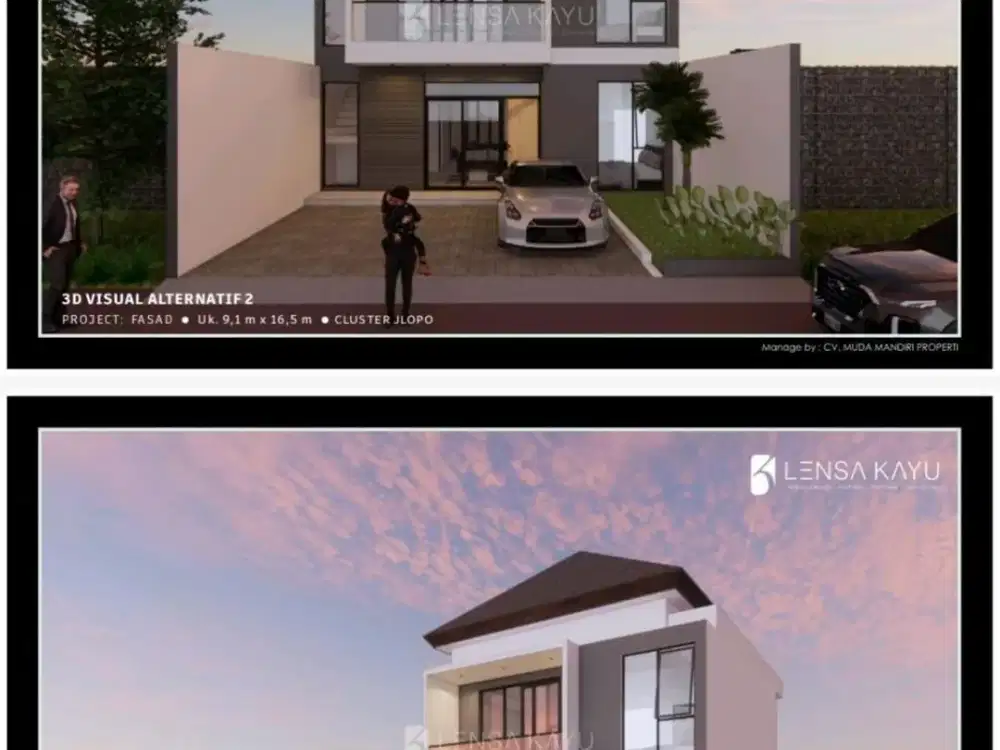 rumah 2 lantai bisa pesan bangun lokasi di solobaru dekat jalan raya