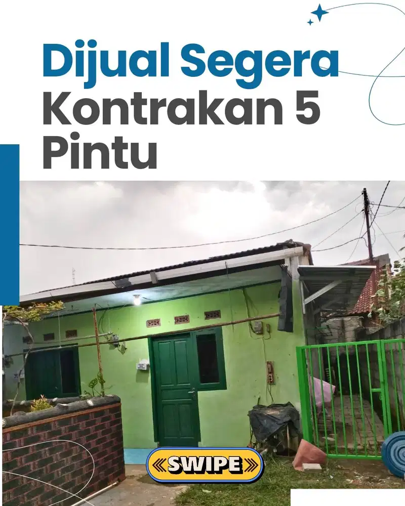 DIJUAL SEGERA KONTRAKAN 5 PINTU