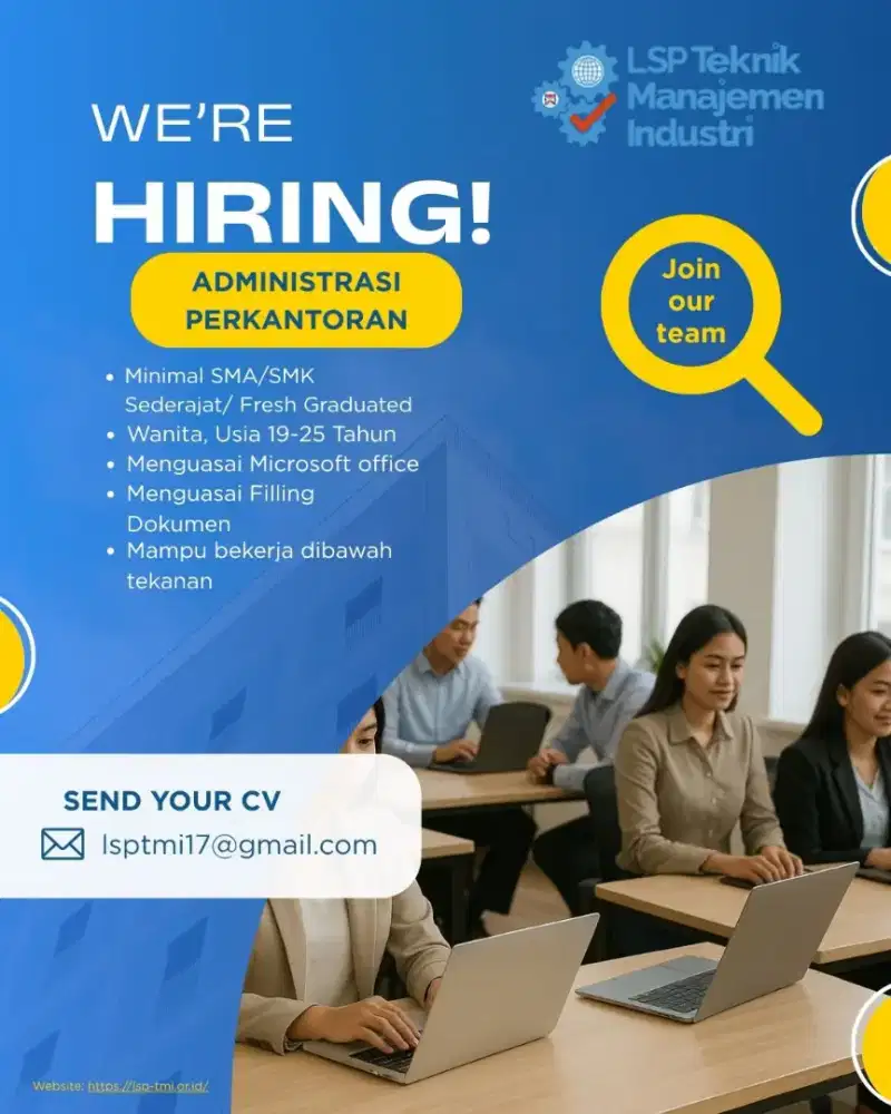 LOKER dibutuhkan Wanita untuk bagian administrasi
