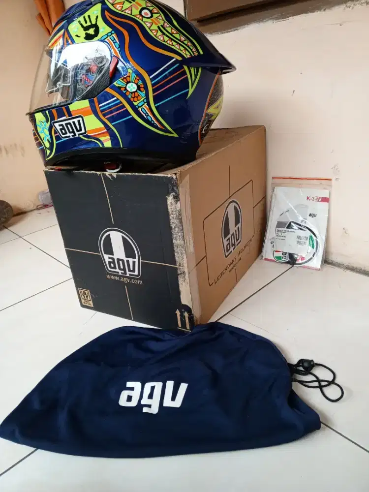Helm Original AGV K3SV Fullface Double Visor (lengkap)