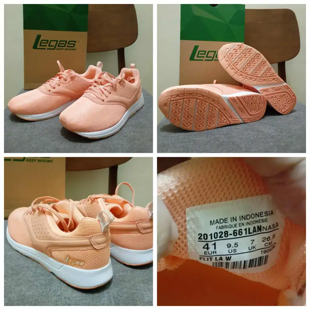 Sepatu Legas Peach Nastar White