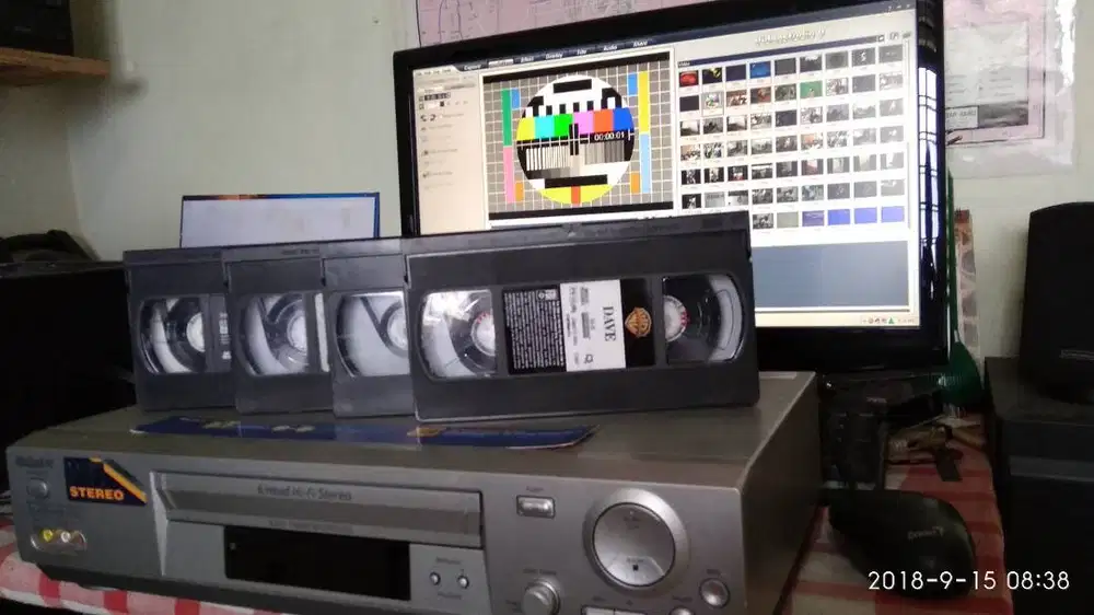 Kaset Hi8 Handycam VHS ke Flashdisk / DVD